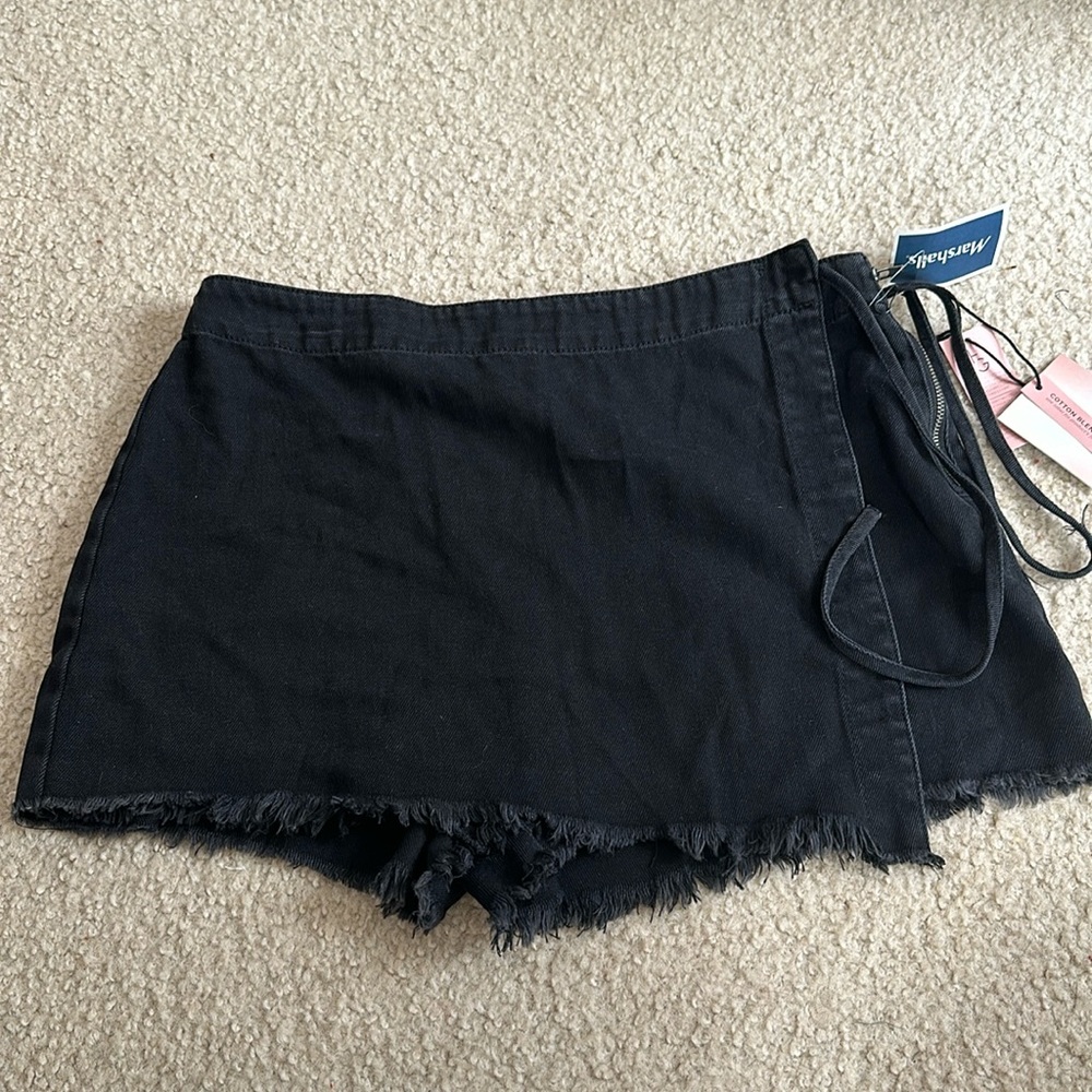NWT Black Denim Skort